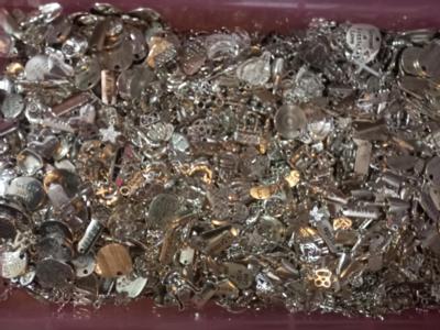 200 Gram Bag of Mixed Antique Silver Charms photo